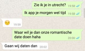 Ze wil niet meer afspreken of zegt de date af. De。